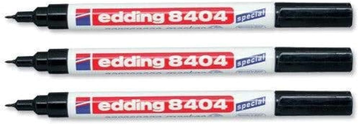 edding 3 x AEROSPACE MARKER PEN 8404 PERMANENT MARKER GARDEN MARKER Black Ink