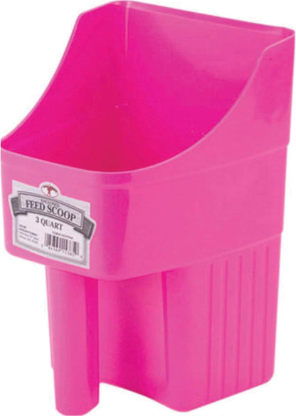 Little Giant® Plastic Enclosed Feed Scoop | Heavy Duty Durable Stackable Feed Scoop with Measure Marks | 3 Quart | Ranchers, Homesteaders and Livestock Farmers | Lime Green
