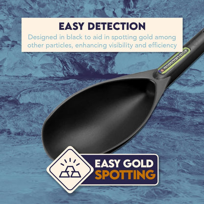 SE Green Prospector's Scoop - 12.5" Heavy-Duty Plastic Tool for Metal Detecting, Gold Panning, Treasure Hunting, and Gardening