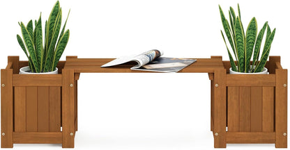 Furinno FG17478 Tioman Outdoor Patio Furniture Hardwood Potting Bench, Natural
