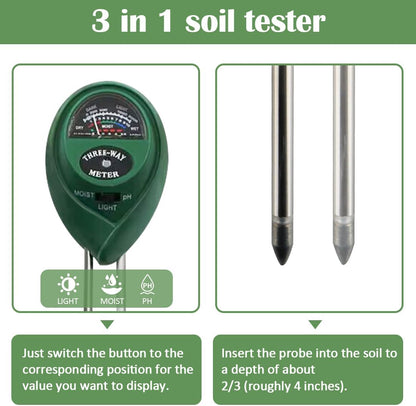 5 Gallon Nursery Pots (10-Pack) + 50ft Garden Hose with Spray Nozzle + 3-in-1 Soil Tester for Moisture/Light/pH | All-in-One Gardening Kit for Indoor/Outdoor Plants, Gardening Gifts for Women