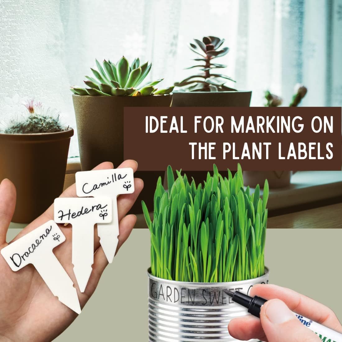 Artline Garden Markers, 0.8 mm Writing Width, Black, 12 Pack (EK-780)