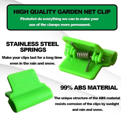 Greenhouse Clamps for 0.32-0.45inch Greenhouse Hoops, Garden Support Frame,Grow Tunnel,Plant Support Stakes.for Fixing Plant Cover,Plastic Sheeting,Film Row Cover,net.(30pcs)