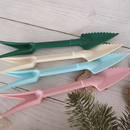 Plastic Garden Shovel Scoop with Transplanter Hand Tools, Colorful Mini Muti-Functional Plant Shovel for Green Plant Potted Soil Loosening (8 Pack)