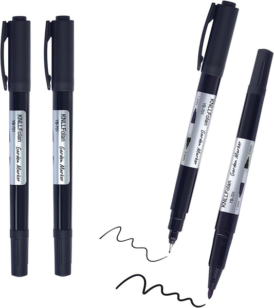 2 Pack Garden Markers Permanent Markers Black For Garden Plant Labels