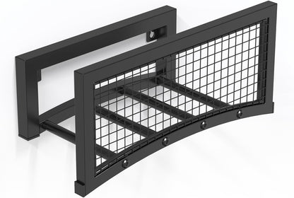 Garden Hose Holder, Heavy Duty Freestanding Metal Stand, 165FT Garden Hose Storage with 4-Spike Stable Base, Rustproof Water Hose Holder for Outdoor Yard Lawn Garden Black