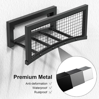 Garden Hose Holder, Heavy Duty Freestanding Metal Stand, 165FT Garden Hose Storage with 4-Spike Stable Base, Rustproof Water Hose Holder for Outdoor Yard Lawn Garden Black