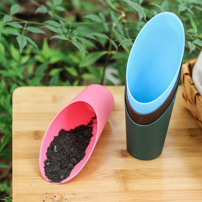 6Pcs Plastic Bonsai Soil Scoops Colorful Garden Soil Scoops Small Potting Scoopers Bucket Shovel Potted Succulent Planting Potting Cup Gardening Tools for Home Gardening Use, Random Color