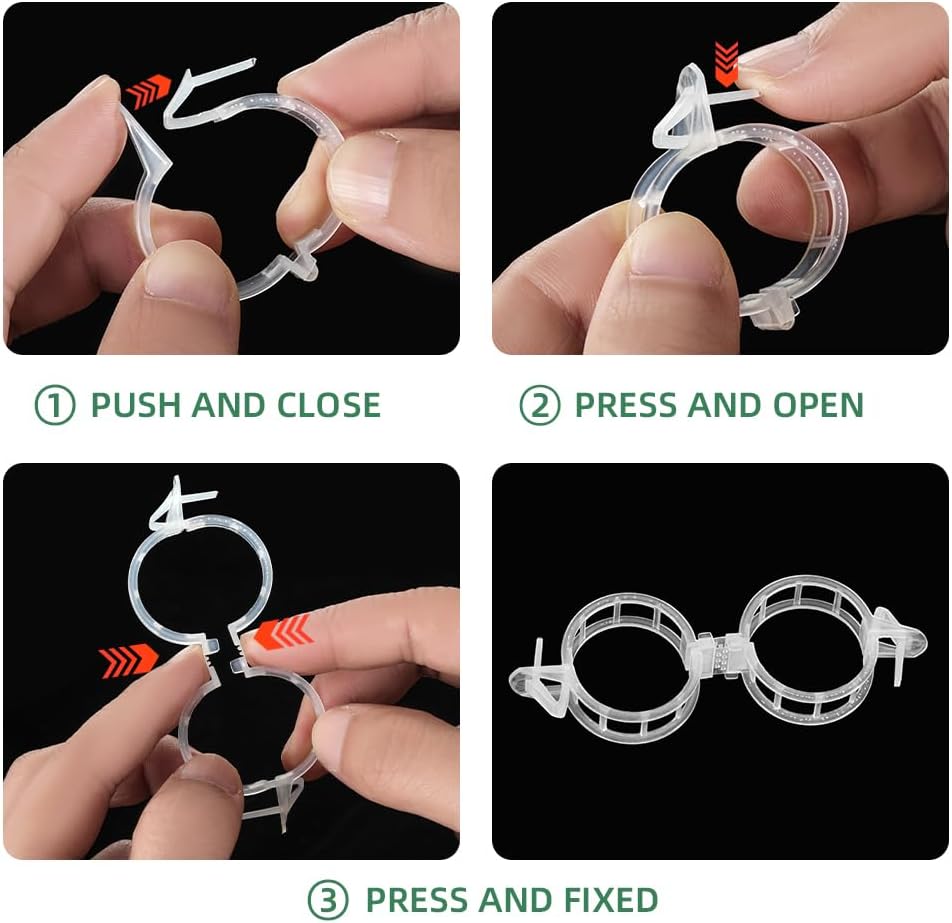Plant Clips Plant Ties Set, 50 FT Reusable Plant Ties and 100 PCS Support Clips for Securing Climbing Plants Tomato Vibes Orchid Flower Stems, Garden Plant Support Cables for Indoor Outdoor Plants