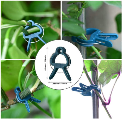 Garden Trellis Support Kit - Plant Clips & Stake Connectors, 7/16" Stake Extensions & Pipe Fixings