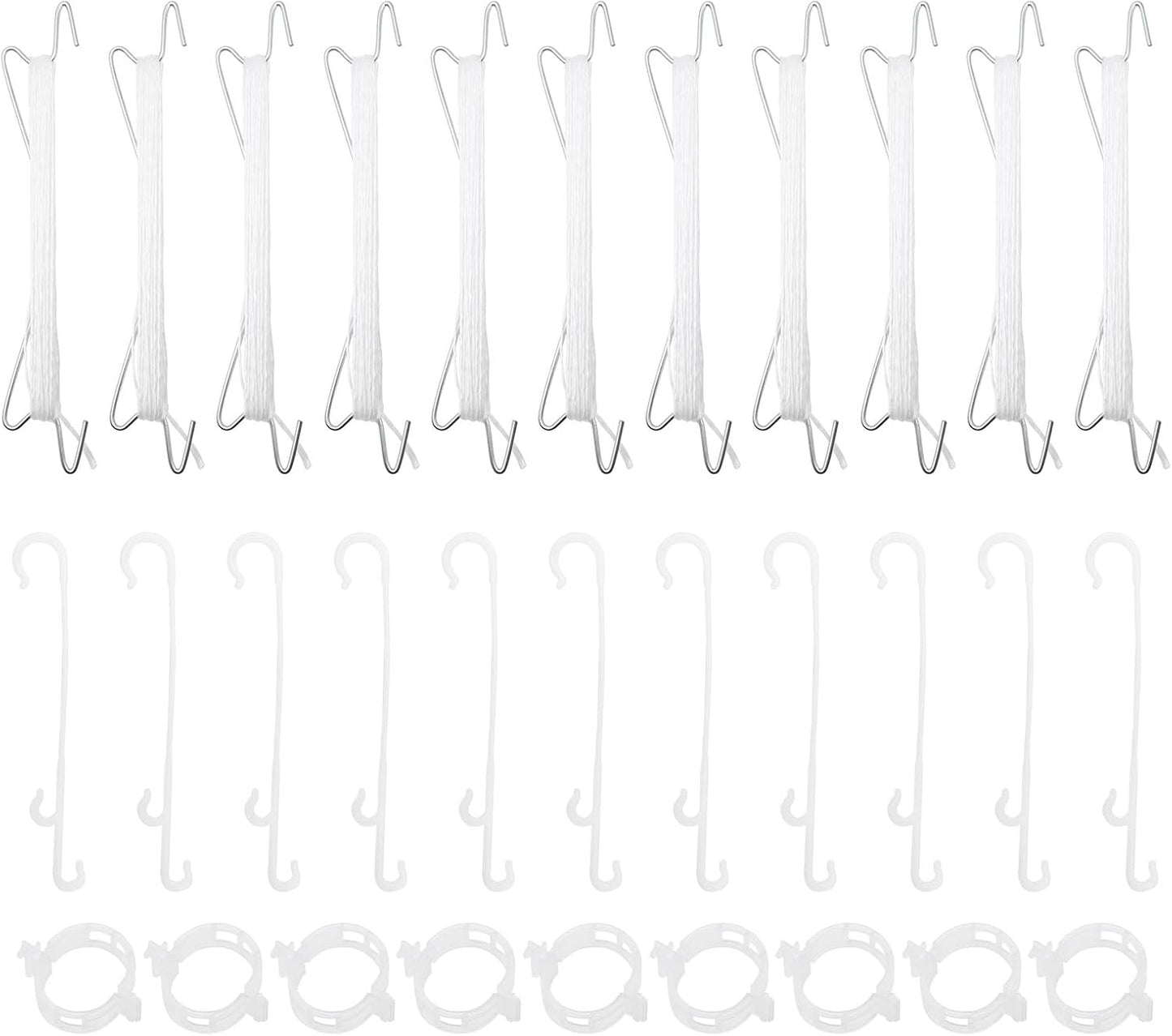 Saihisday Plant Climbing Hooks Tomato Support J Hook Reusable Tomato Twine String Cucumber Trellis Clips Plant Support Clips