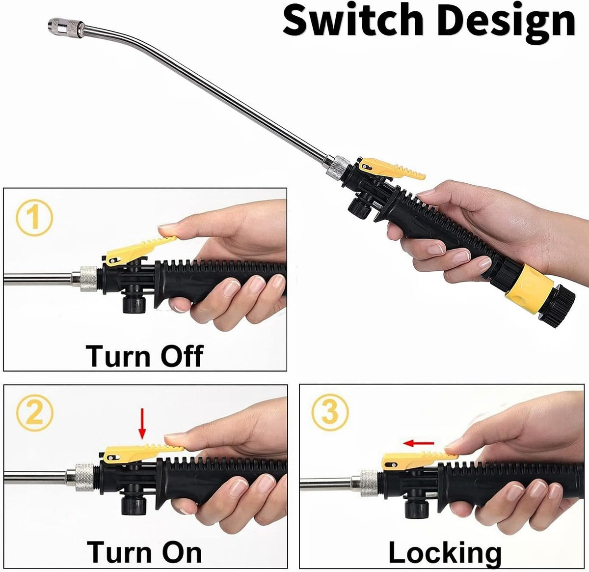 RV Water Heater Tank Rinser,Metal Tube Water Tank Flusher,Powerful Water Spray,Flushes and Removes Sediment and Scale from RV Water Heater (Flush Wand)
