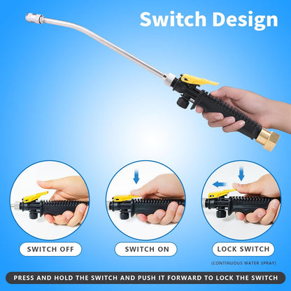 RV Water Heater Tank Rinser,Metal Tube Water Tank Flusher,Powerful Water Spray,Flushes and Removes Sediment and Scale from RV Water Heater (Flush Wand)