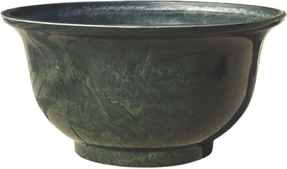 Classic Home and Garden Venetian Deep Bowl 12.5" Planter, Gray Granite