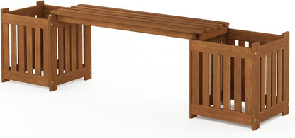 Furinno FG17478 Tioman Outdoor Patio Furniture Hardwood Potting Bench, Natural