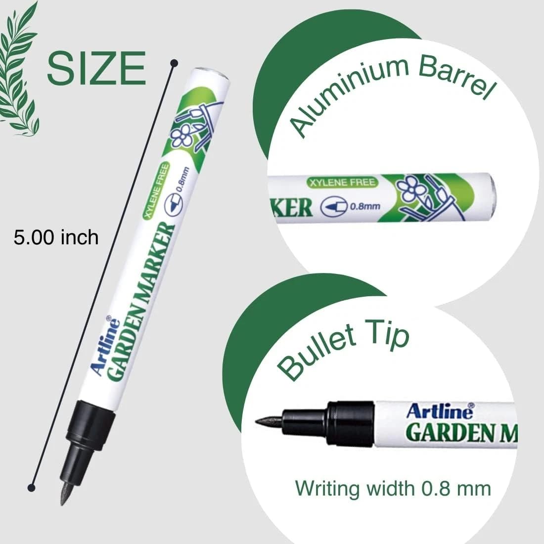 Artline Garden Marker | Water Resistant | Quick Dry Ink Great For Outside Use (4 Markers)