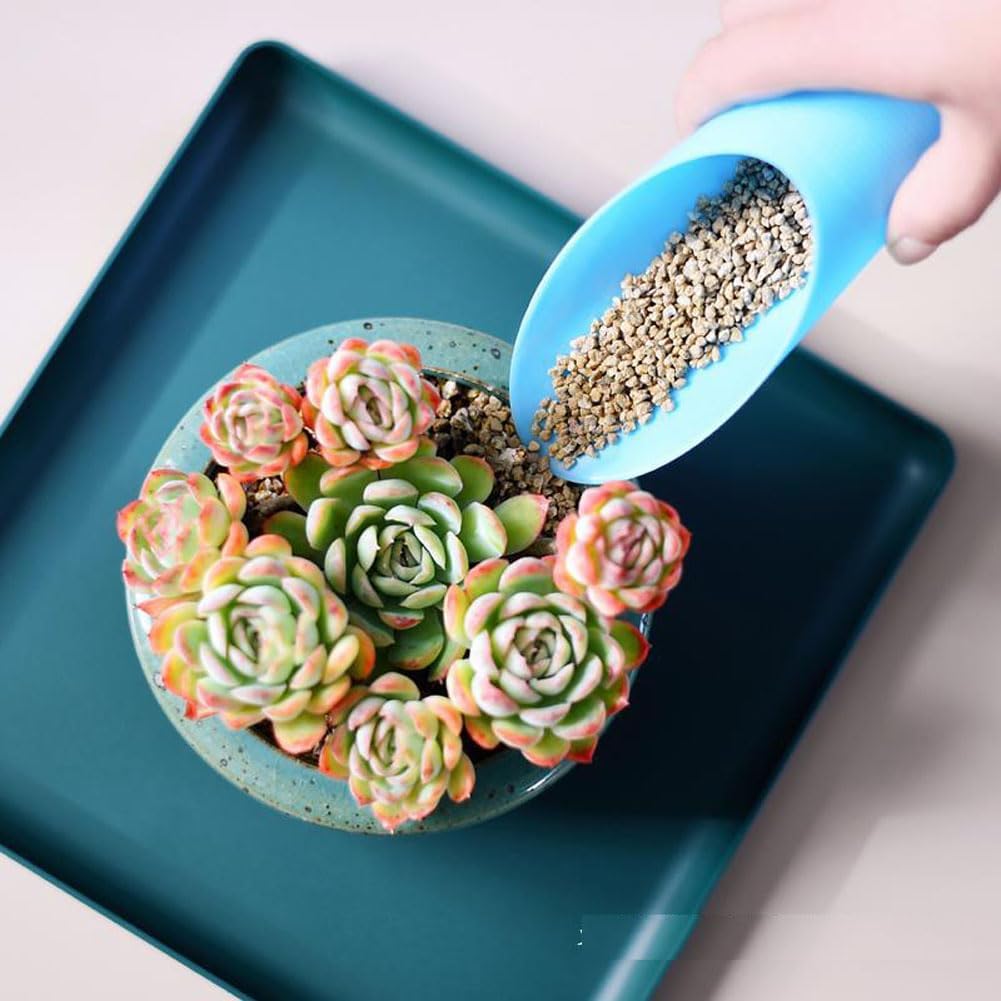 6Pcs Plastic Bonsai Soil Scoops Colorful Garden Soil Scoops Small Potting Scoopers Bucket Shovel Potted Succulent Planting Potting Cup Gardening Tools for Home Gardening Use, Random Color