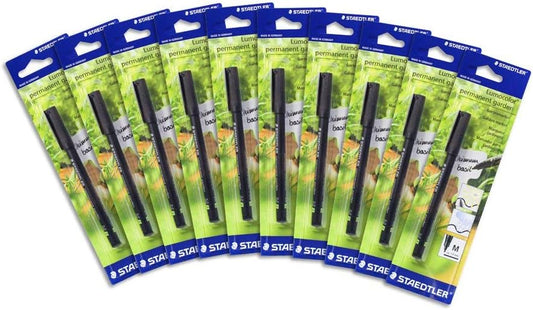 Staedtler Lumocolor Permanent Garden 319 GM Marker - Black (Pack of 10)