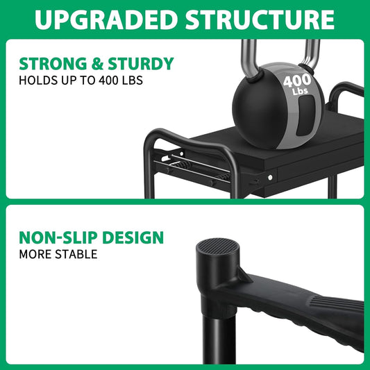 TomCare Garden Kneeler and Seat 10.64” Wider Larger Soft Kneeling Pad Garden Bench with 2 Large Tool Pouches Heavy Duty Garden Stool Foldable Tools Gardening Gifts for Women Men Gardeners