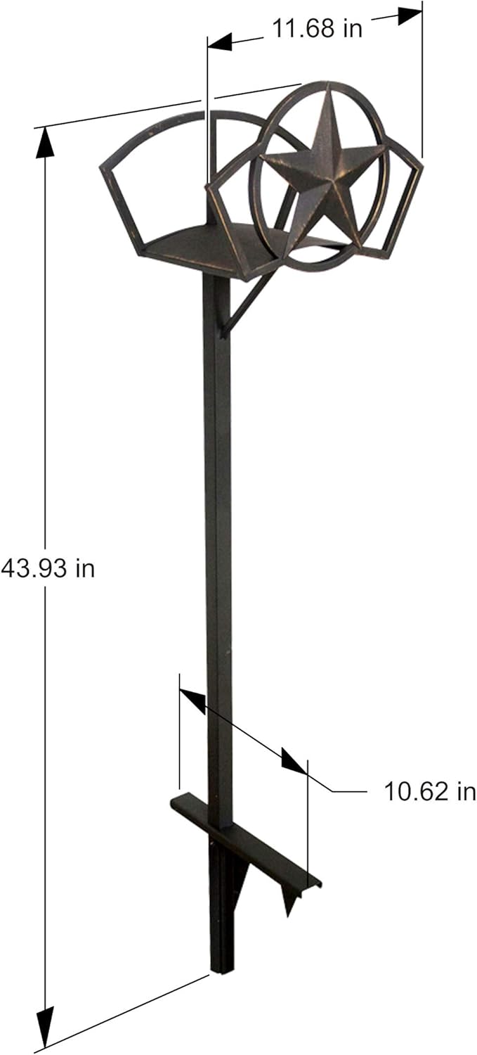 Liberty Garden 117 Star Metal Garden Hose Stand, 125-Foot Capacity Bronze