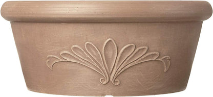 Arcadia Garden Products PSW TA30TP Plastic/Stone/Wood Composite Bulb Pan – No Drainage Hole (Drillable), Planter Bowl for Succulents, Bonsai, Fairy Gardens, Herbs,12-Inch, Taupe