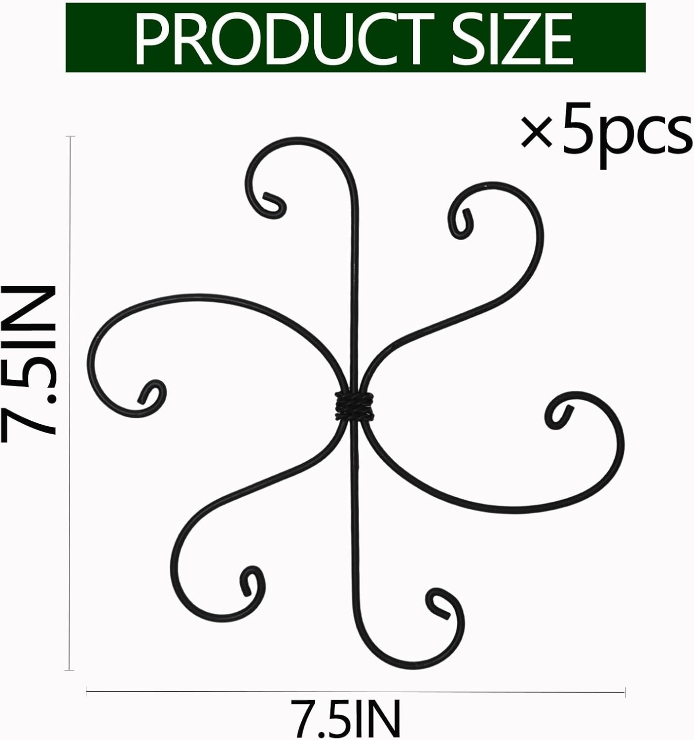 5PCS Monstera Plant Support Hook - 4.1 * 4.4IN Stem Holder