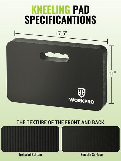 WORKPRO Extra Thick Kneeling Pad, Soft NBR Foam Cushioning for Knee, Large Foam Kneeler Mat for Gardening, Bathing Baby, Exercise, Workout Supplies, 17.5 x 11 x 1.5 in, Black