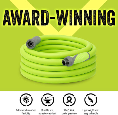 Flexzilla Garden Hose 5/8 in. x 50 ft., Lightweight All-Weather Water Hose, Durable and Flexible, Leak-Free Connections