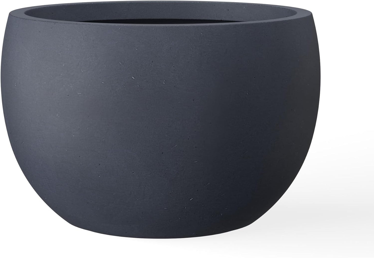 Large Round Bowl Vintage BRN Concrete Planter 19.9" Dia, Outdoor
