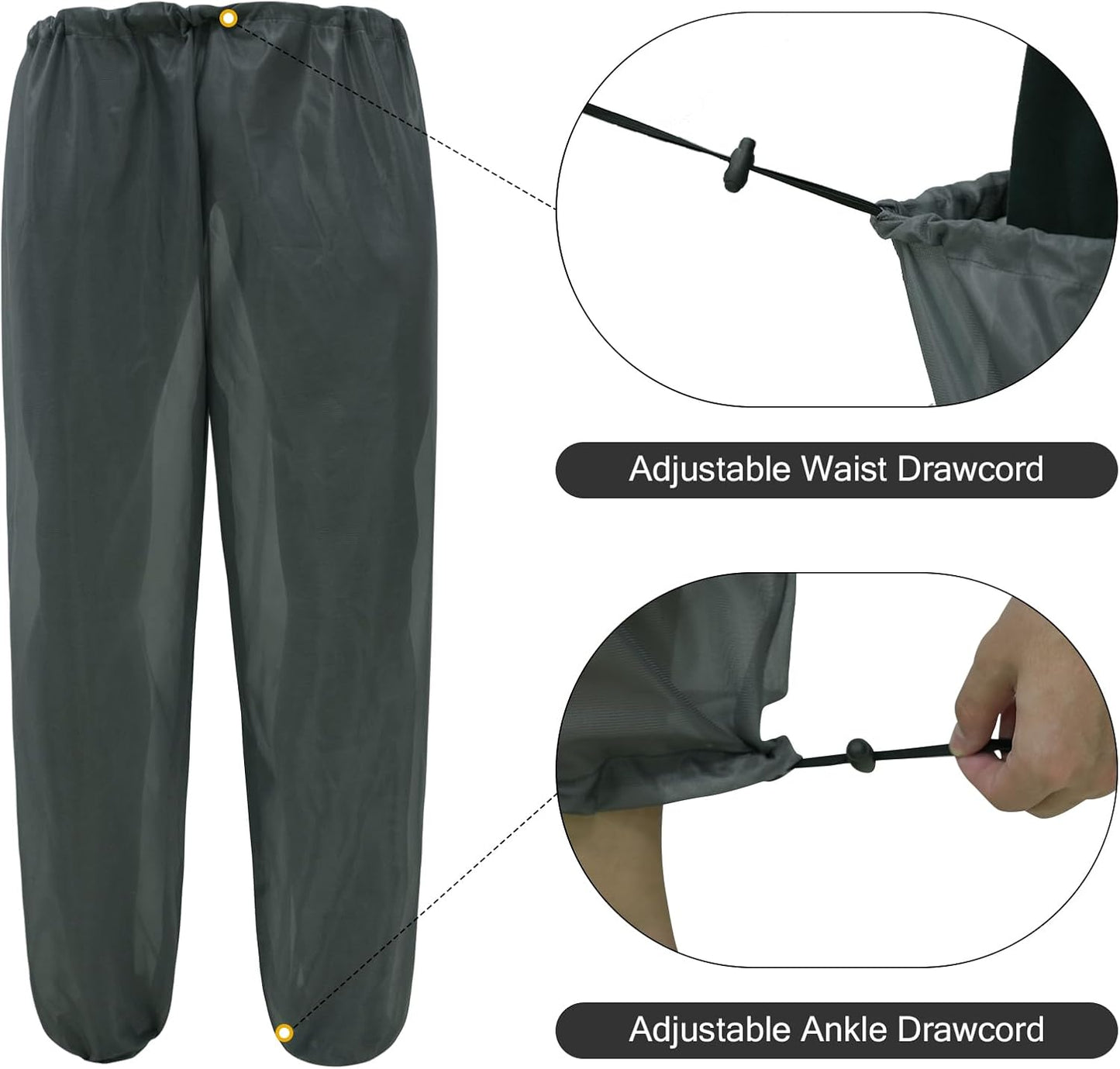 Mosquito Netting Suit Bug Net Mesh Clothing with Hood Outdoor Garden Hunting Camo Protection from Fly Insects Bugs