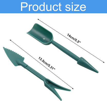 Bivethoi Garden Hand Tools Transplanting Shovel Scoops Kits for Plant Cultivation Digging Care, Set of 6, Blue