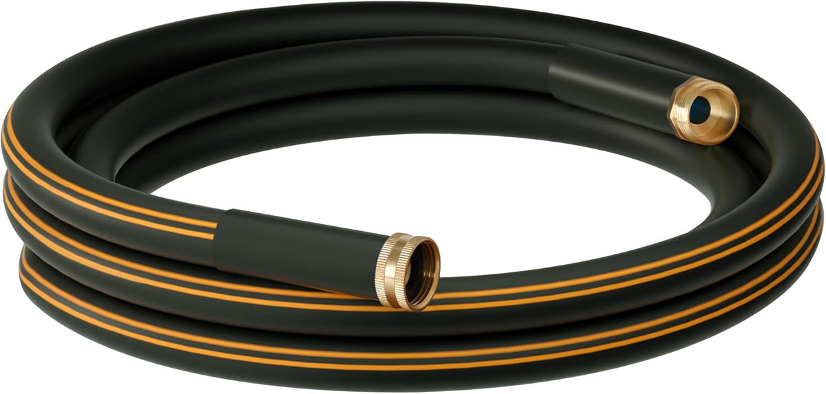 Atlantic Female to Female Heavy Duty Garden Hose 5/8 Inch x 2 ft Black Water Hose Short Connection Leader Hose 2 Foot - Colors B