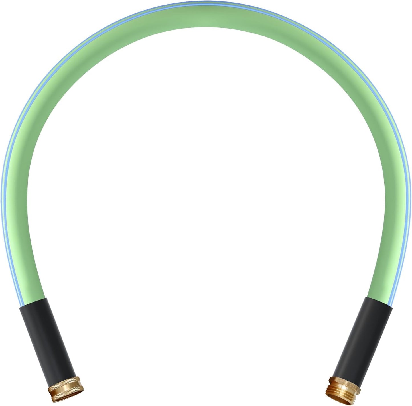 Atlantic Female to Female Heavy Duty Garden Hose 5/8 Inch x 2 ft Black Water Hose Short Connection Leader Hose 2 Foot - Colors B