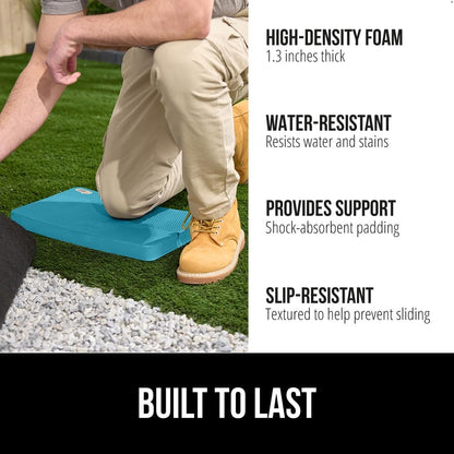 GORILLA GRIP® Extra Thick Patent Pending Supportive Foam Kneeling Pad, Large Cushion Knee Pads for Gardening, Baby Bath Time, Dirt and Water Resistant, Workout and Garden Supplies, 17.5x11, Black