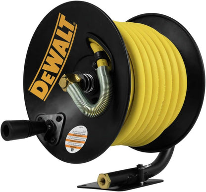 DEWALT DXCM024-0348 3/8" x 50' Manual Hose Reel with Rubber Hose , Yellow
