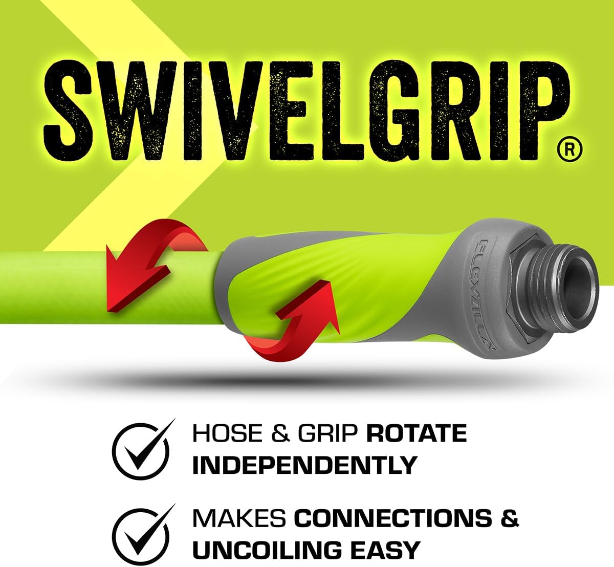 Flexzilla Garden Hose 5/8 in. x 50 ft., Lightweight All-Weather Water Hose, Durable and Flexible, Leak-Free Connections