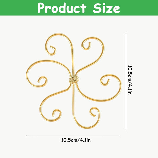 5 Pcs Plant Stem Support, Iron Monstera Plant Support, Durable Hook Stem Supports for Healthy Growth, Bamboo Clamp Set for Leaf Stabilization and Support, Ideal Present for Plant Lovers