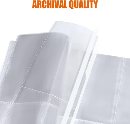 Seed Organizer Garden Seeds Storage Clear Sheet Protectors with 8.5x11 Binder, Seed Packet Organizer Kit