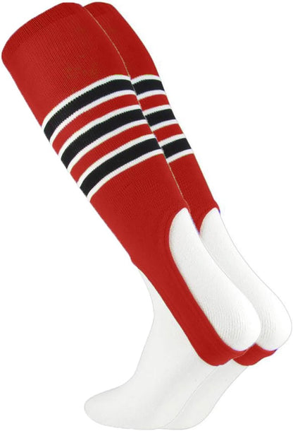 MadSportsStuff Baseball Stirrups Softball Stirrups with Stripes for Boys Girls Men Women Pattern B 3 Stripe