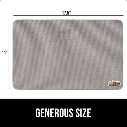GORILLA GRIP® Extra Thick Patent Pending Supportive Foam Kneeling Pad, Large Cushion Knee Pads for Gardening, Baby Bath Time, Dirt and Water Resistant, Workout and Garden Supplies, 17.5x11, Black
