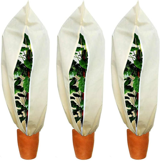 Plant Covers Winter Freeze Protection 1 Pack 78.74'' X 94.49'' Reusable Frost Blanket Tree Wrap Cloth with Drawstring and Zipper for Outdoor Cold Weather - Green