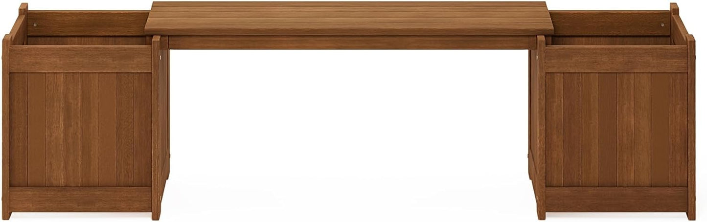 Furinno FG17478 Tioman Outdoor Patio Furniture Hardwood Potting Bench, Natural
