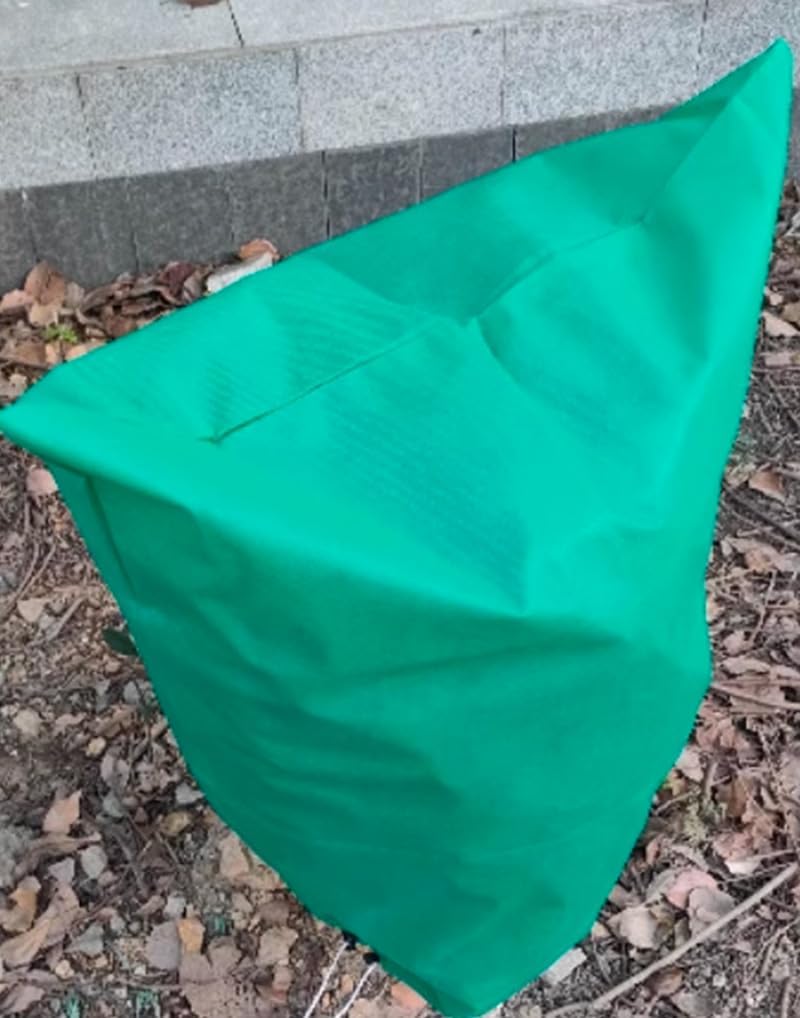 Plant Covers Winter Freeze Protection 1 Pack 78.74'' X 94.49'' Reusable Frost Blanket Tree Wrap Cloth with Drawstring and Zipper for Outdoor Cold Weather - Green