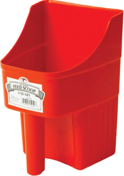 Little Giant® Plastic Enclosed Feed Scoop | Heavy Duty Durable Stackable Feed Scoop with Measure Marks | 3 Quart | Ranchers, Homesteaders and Livestock Farmers | Lime Green