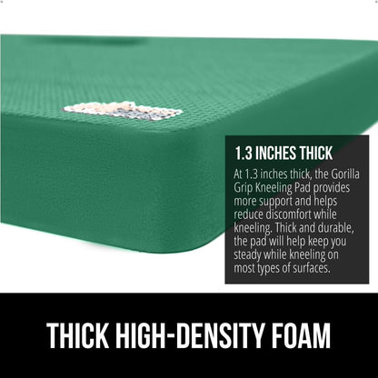 GORILLA GRIP® Extra Thick Patent Pending Supportive Foam Kneeling Pad, Large Cushion Knee Pads for Gardening, Baby Bath Time, Dirt and Water Resistant, Workout and Garden Supplies, 17.5x11, Black
