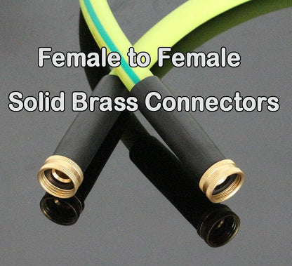 Atlantic Female to Female Heavy Duty Garden Hose 5/8 Inch x 2 ft Black Water Hose Short Connection Leader Hose 2 Foot - Colors C