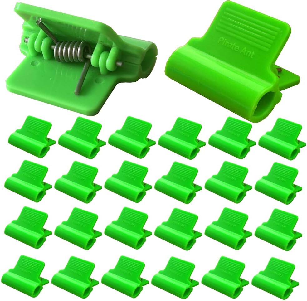 Greenhouse Clamps for 0.32-0.45inch Greenhouse Hoops, Garden Support Frame,Grow Tunnel,Plant Support Stakes.for Fixing Plant Cover,Plastic Sheeting,Film Row Cover,net.(30pcs)