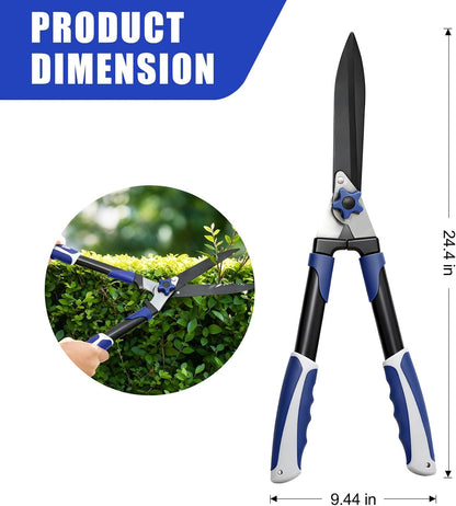 Loppers for Tree Trimming, 24" Heavy Duty Steel Hedge Shears, Branch Cutter Garden Bypass Lopper and Tree Trimmer Tree Pruner Garden Shears for Gardening