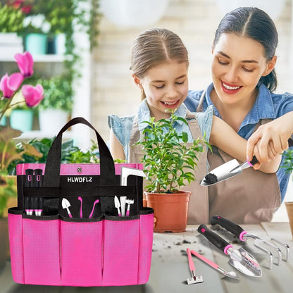 Purple Garden Tool Set Gardening Items for Women - 11PCS Heavy Duty Garden Tools with Detachable Storage Bag, Weeder, Dual-Purpose Hoe