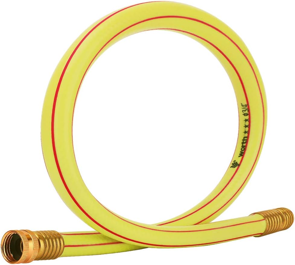 Lead-in Blue Garden Hose 3/4 in. x 15 ft. - No Kink, Leak Free, Flexible, Male to Female Fittings - Heavy Duty Lightweight PVC Water Hose -150PSI Work & 500PSI Burst, for Reel Cart & Commercial Use
